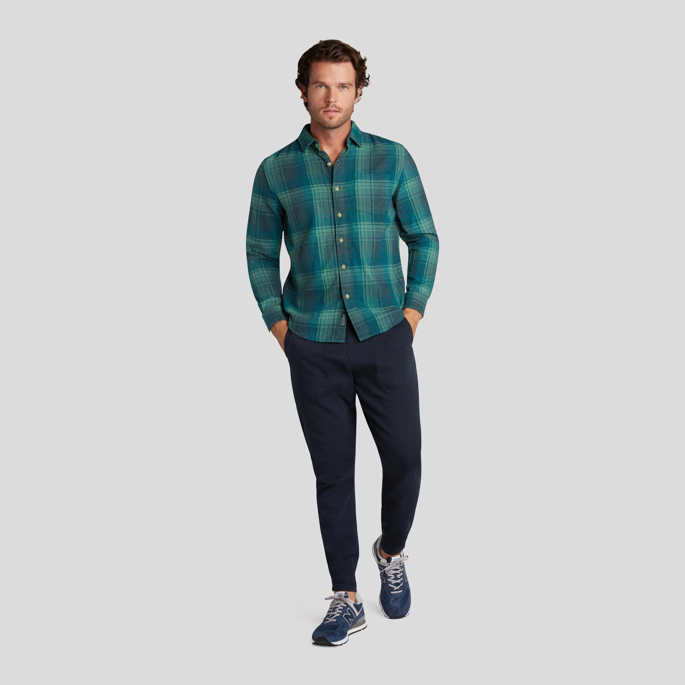 Palisades 3 Ply Jaspe Flannel - Verdant Green Plaid (Final Sale) sold by Grayers product image thumbnail 3