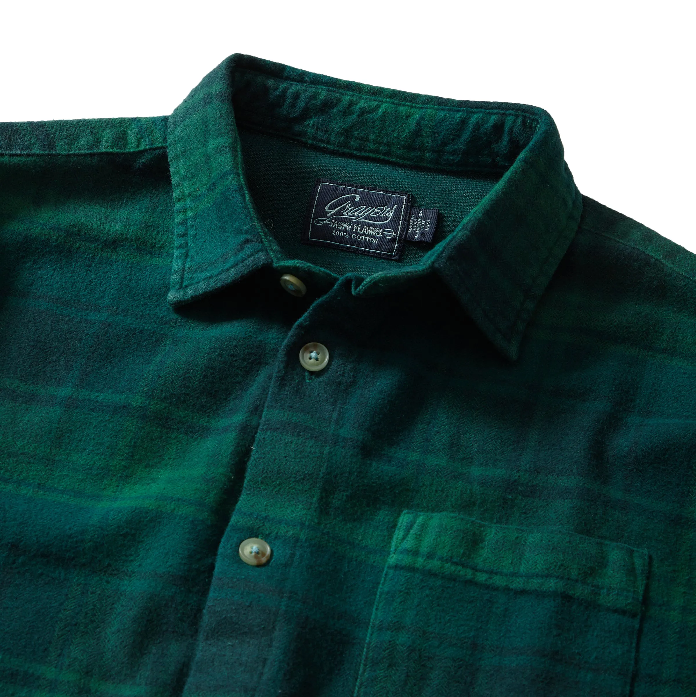 Palisades 3 Ply Jaspe Flannel - Verdant Green Plaid (Final Sale) sold by Grayers product image thumbnail 5
