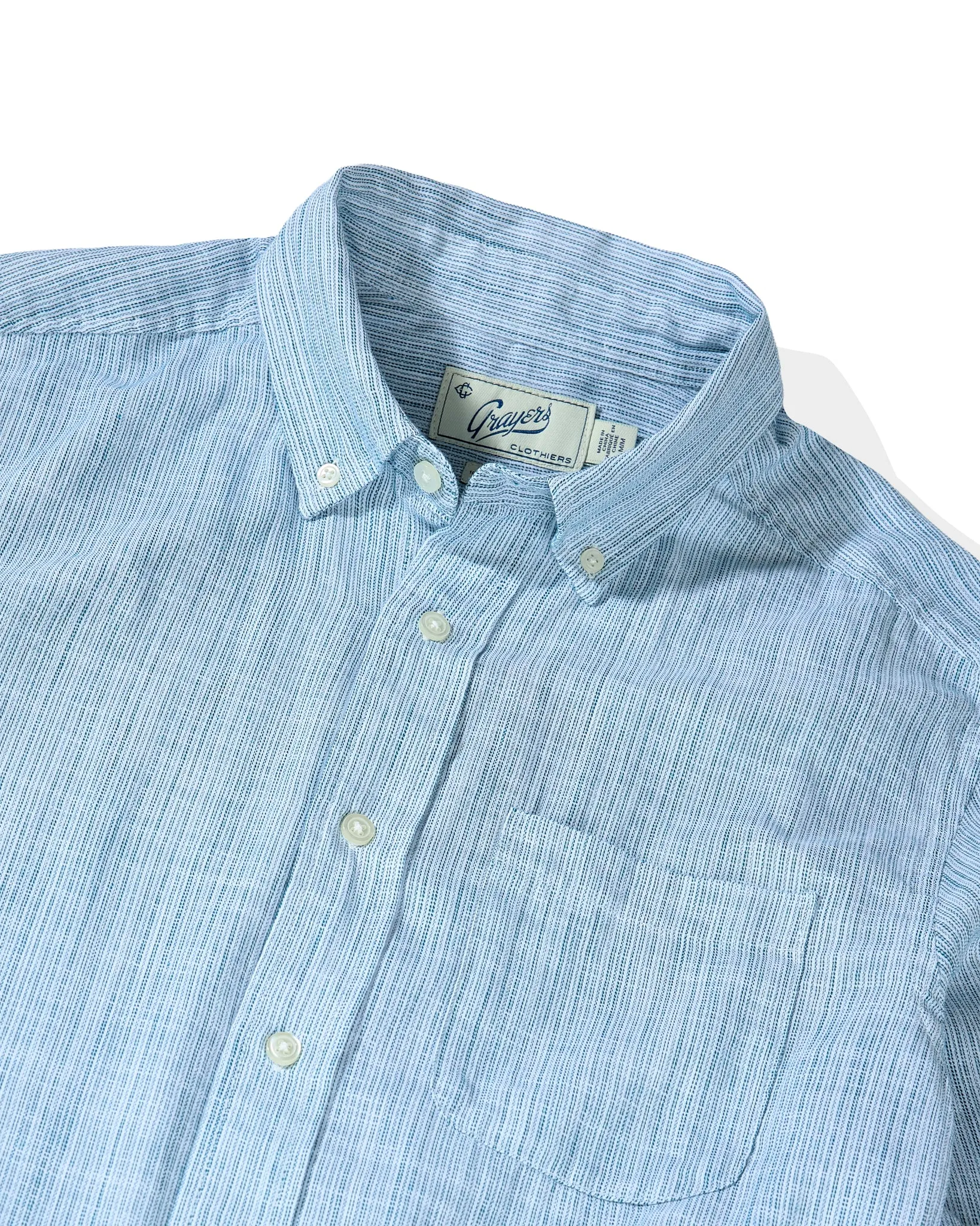 The Weaver's Stripe Shirt - Navy Cream sold by Grayers product image thumbnail 2
