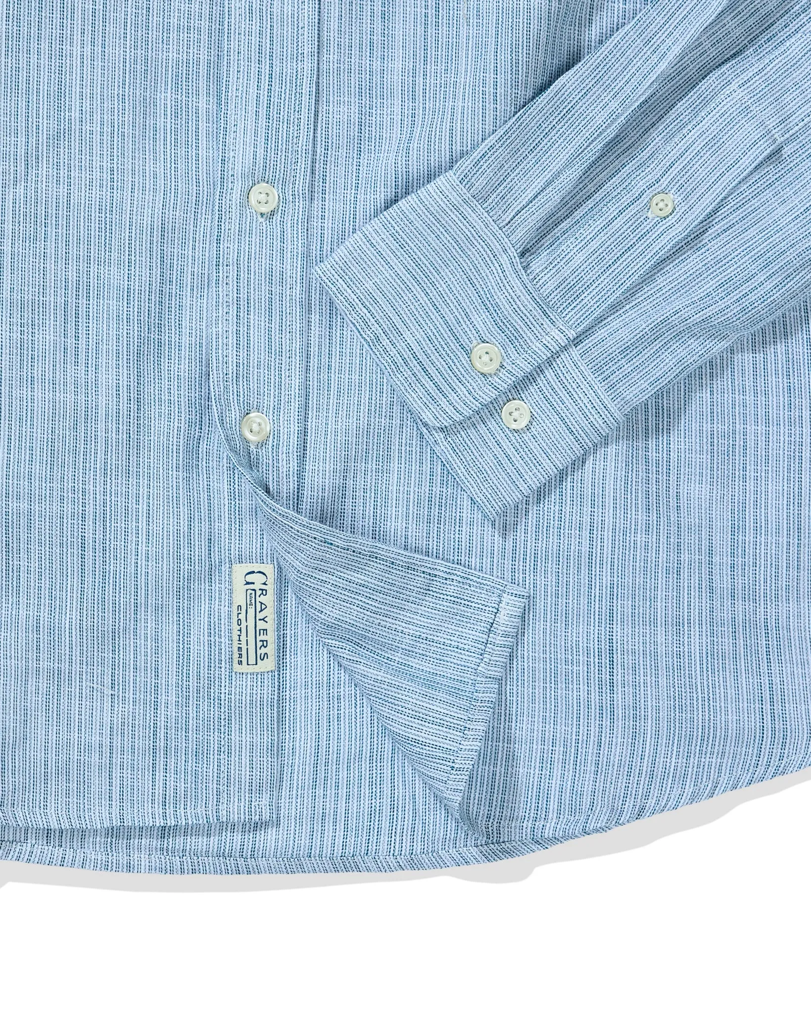 The Weaver's Stripe Shirt - Navy Cream sold by Grayers product image thumbnail 3