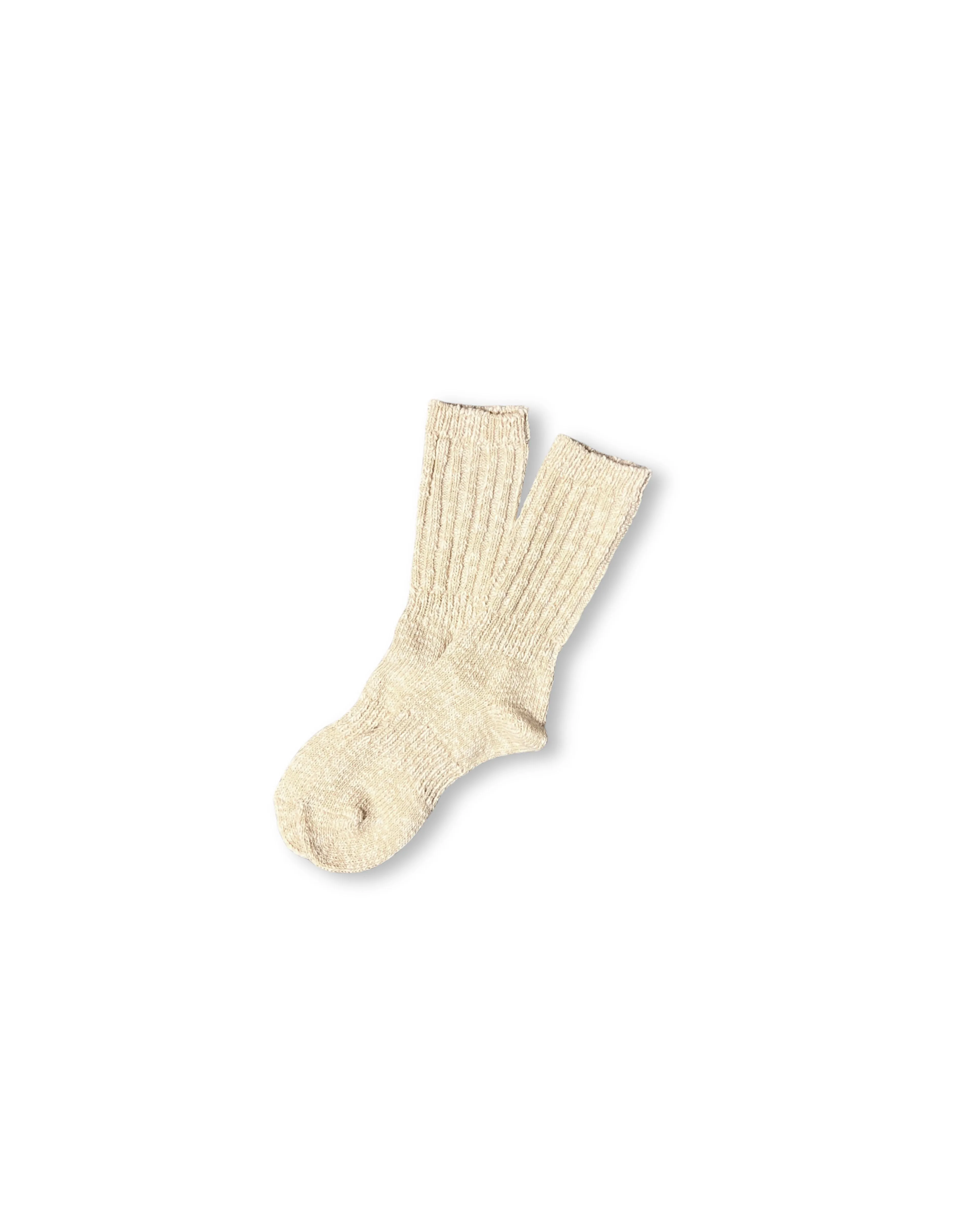 Lodge Marl Cotton Socks - Wheat Marl sold by Grayers