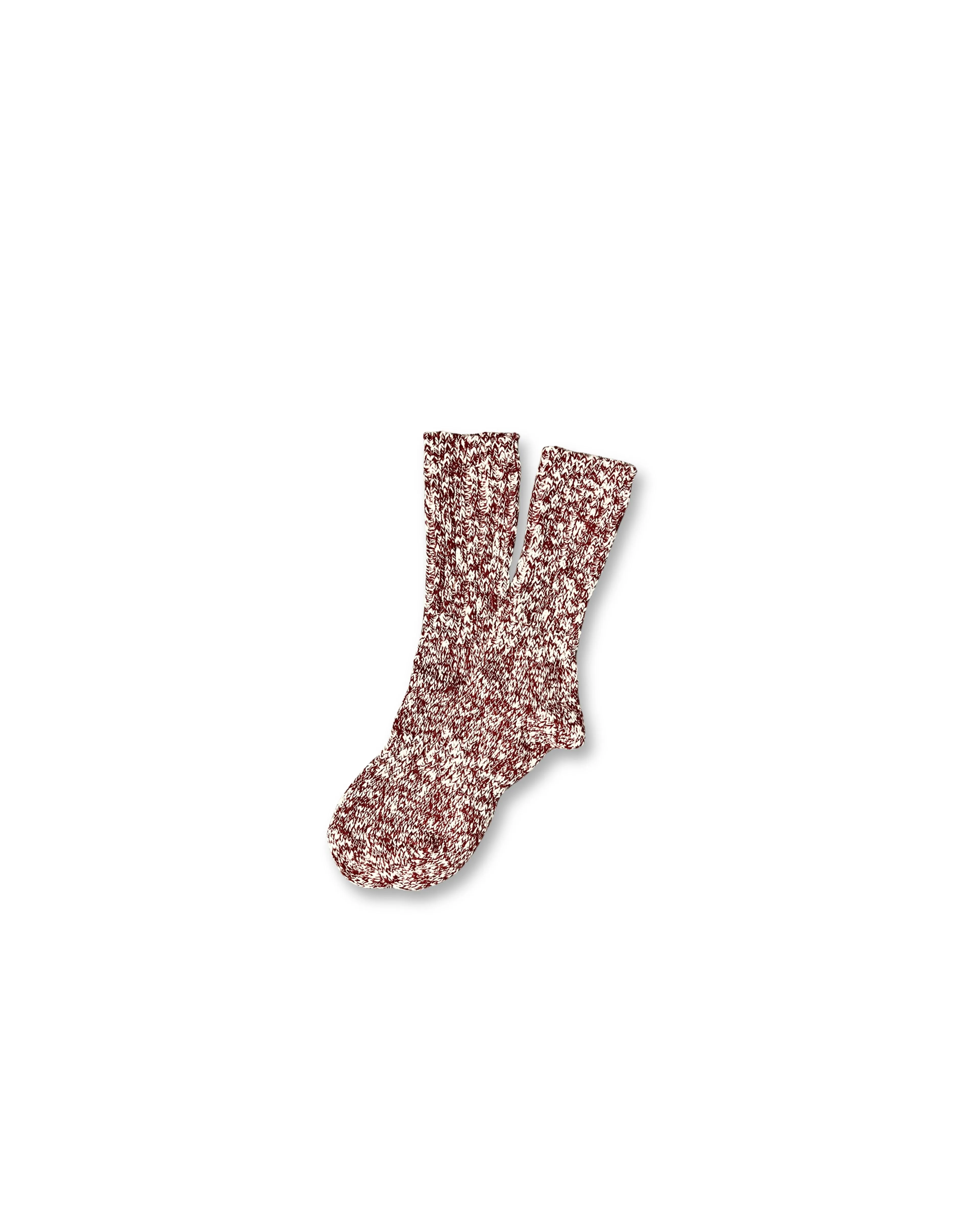 Lodge Marl Cotton Socks - Red Marl sold by Grayers