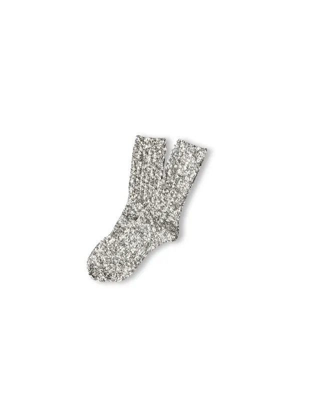 Lodge Marl Cotton Socks - Gray Marl made by Grayers