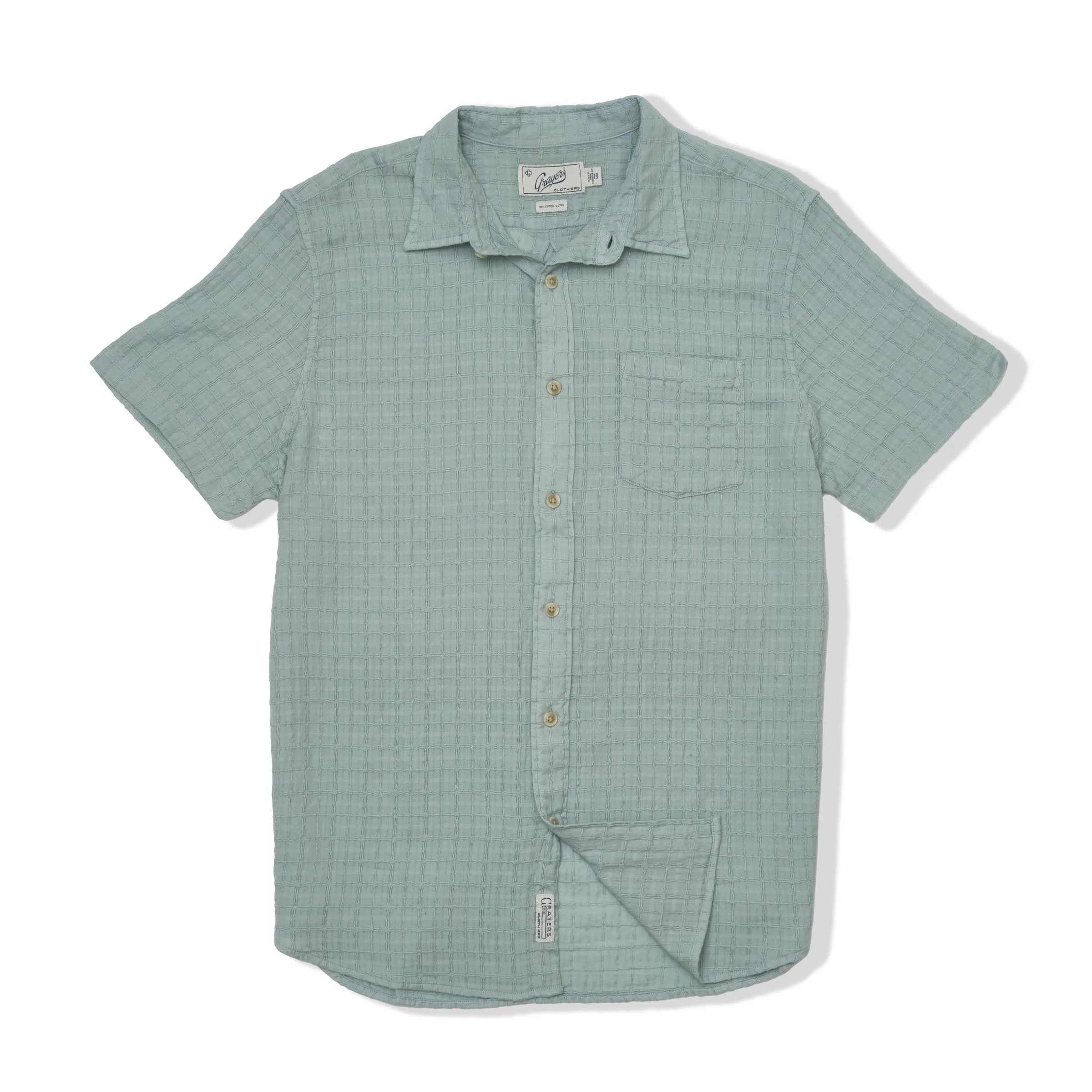 Bamboo Dobby Short Sleeve Shirt - Abyss sold by Grayers product image thumbnail 4