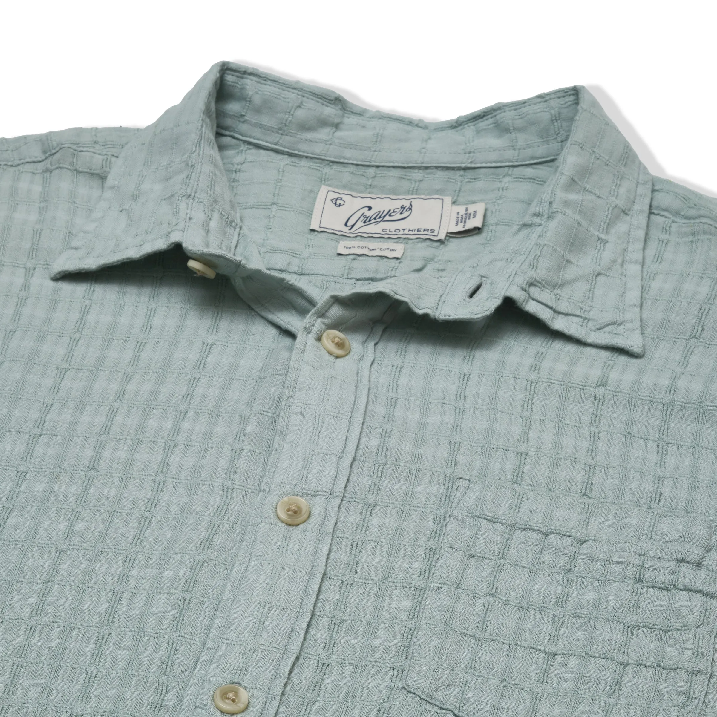 Bamboo Dobby Short Sleeve Shirt - Abyss sold by Grayers product image thumbnail 2