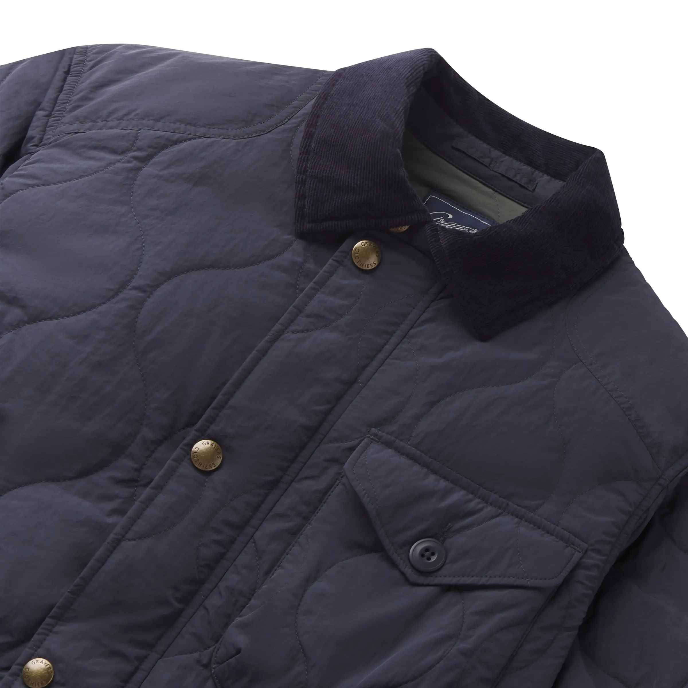 Andrew Lightweight Quilted Jacket - Navy sold by Grayers product image thumbnail 4