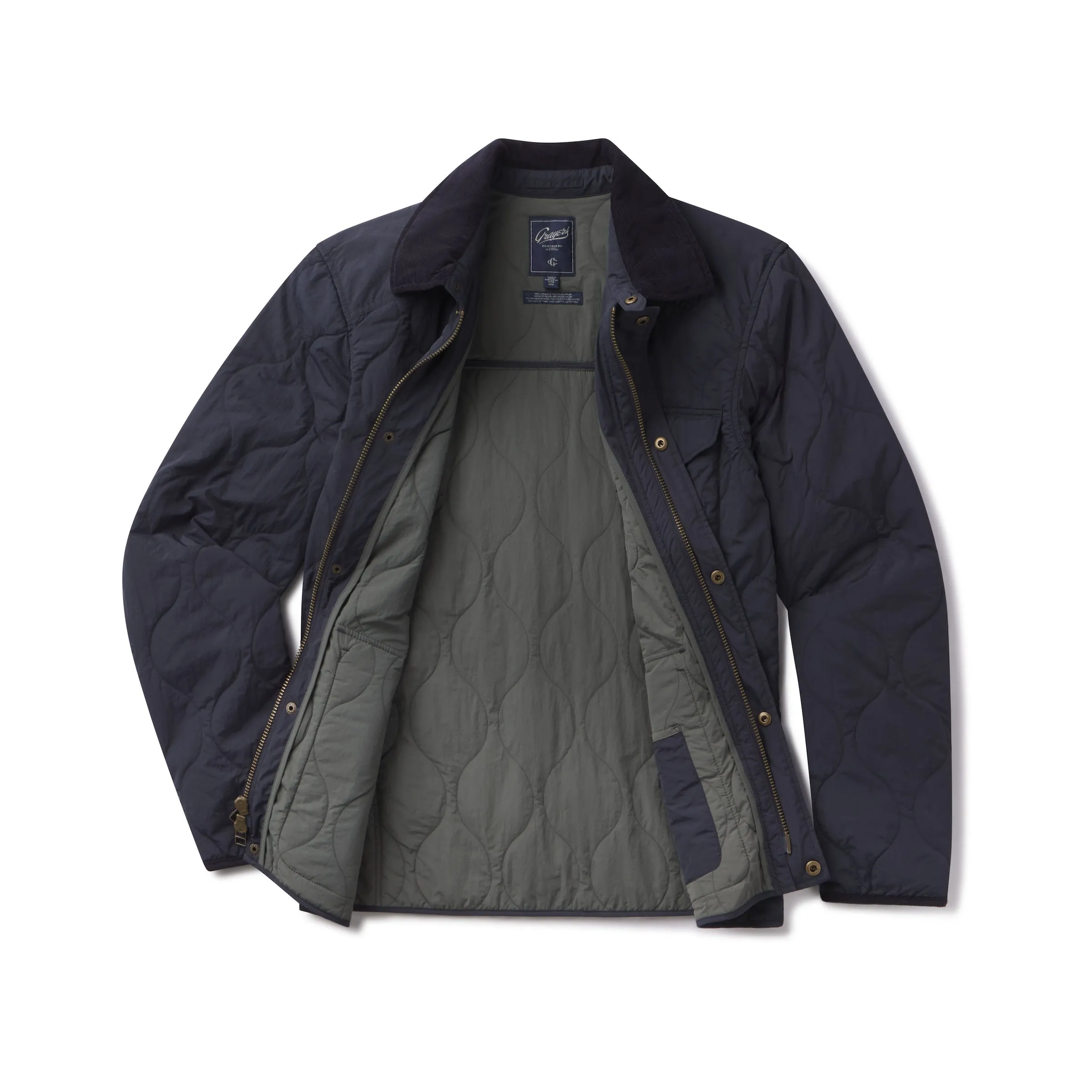 Andrew Lightweight Quilted Jacket - Navy sold by Grayers product image thumbnail 3