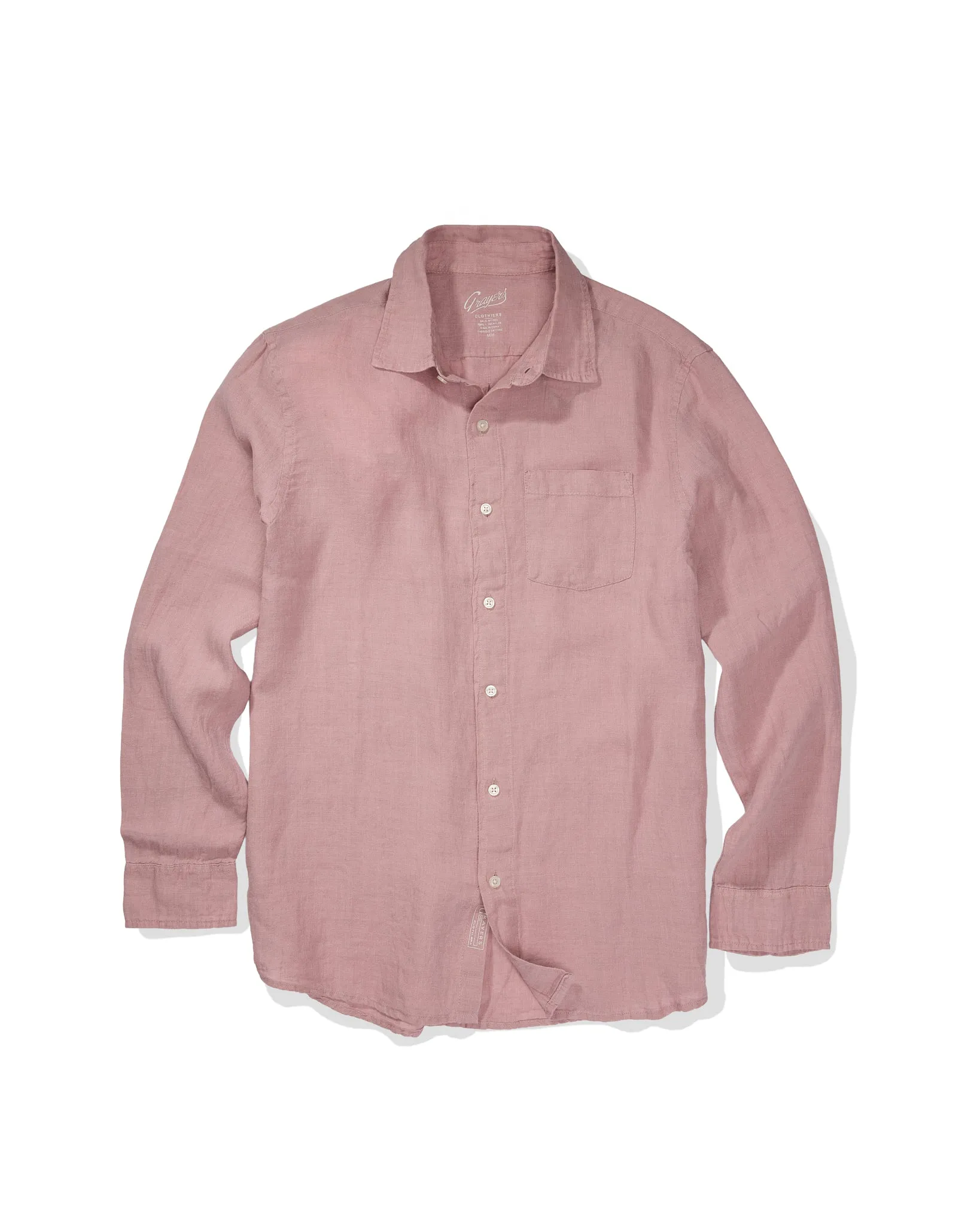 Positano Linen Shirt - Canyon Rose sold by Grayers