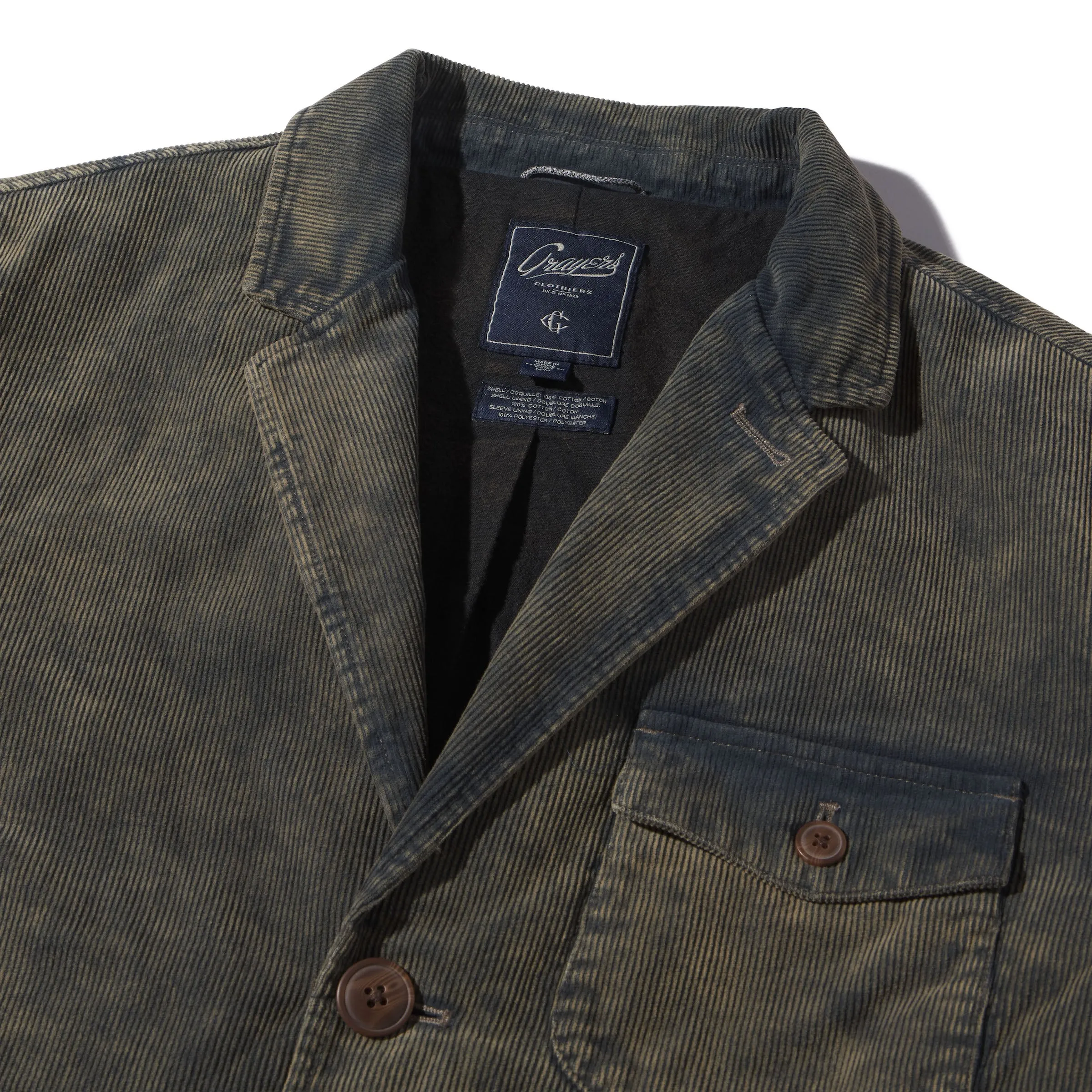 Holden Distressed Corduroy Blazer - Mushroom sold by Grayers product image thumbnail 2