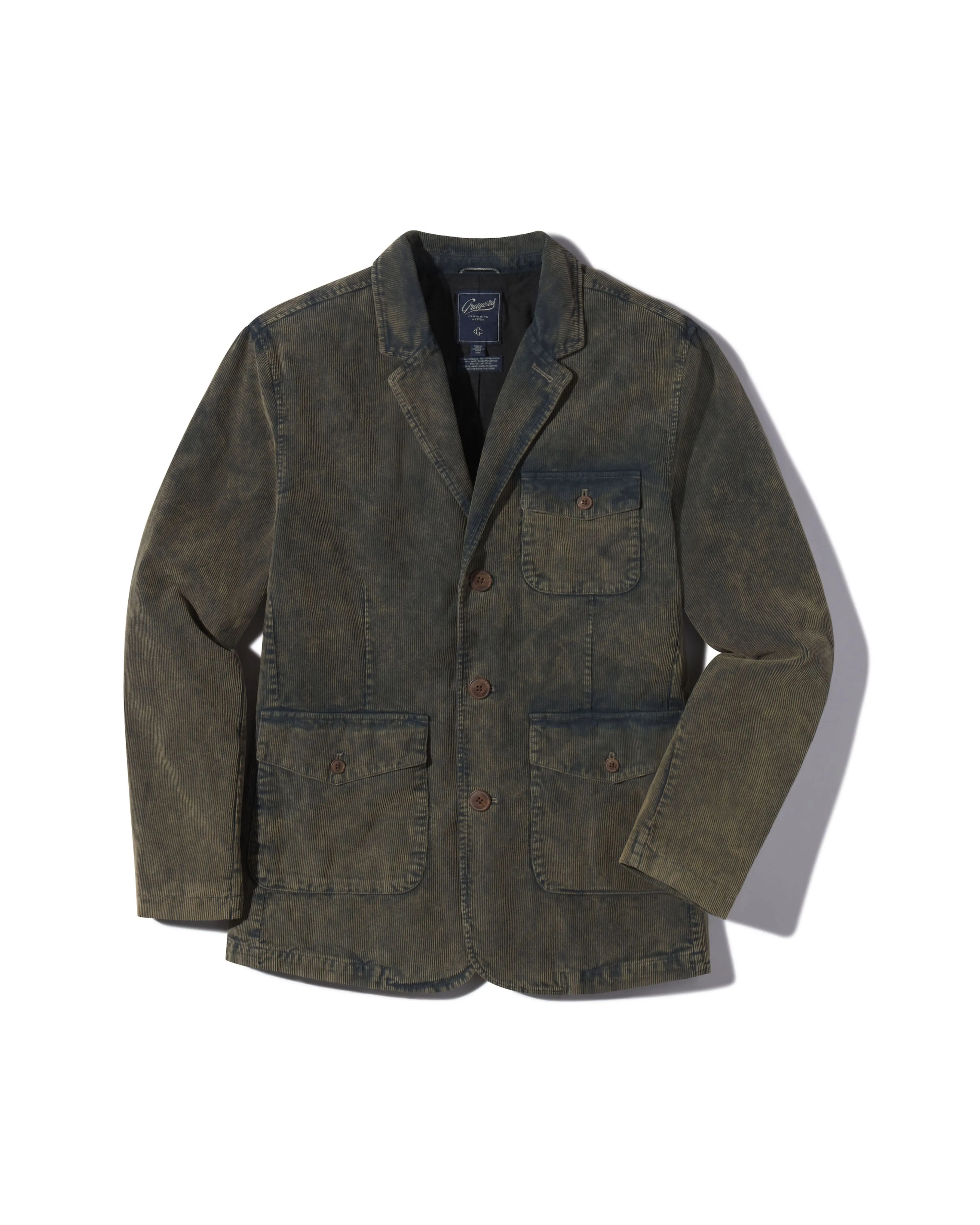 Holden Distressed Corduroy Blazer - Mushroom sold by Grayers