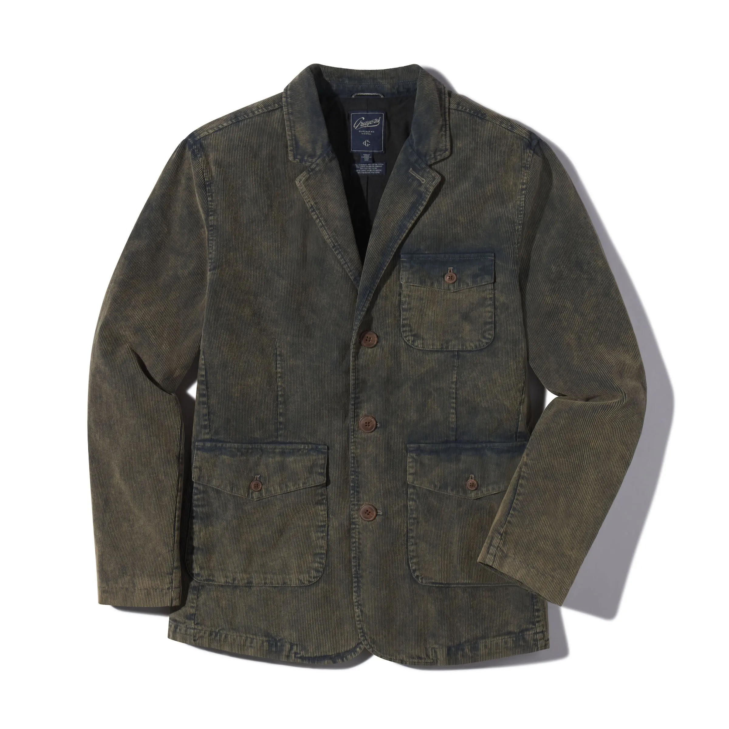 Holden Distressed Corduroy Blazer - Mushroom sold by Grayers product image thumbnail 4