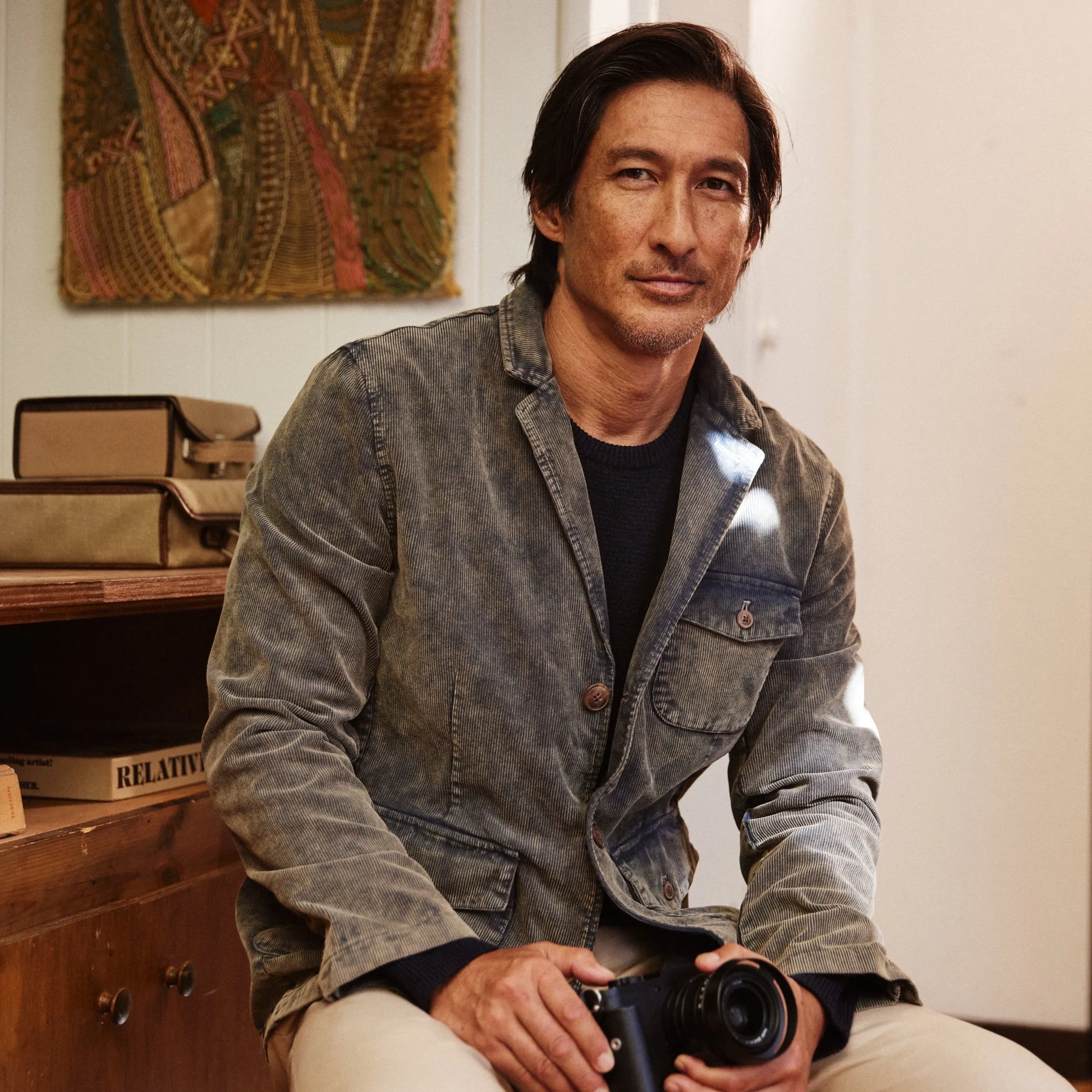 Holden Distressed Corduroy Blazer - Mushroom sold by Grayers product image thumbnail 3