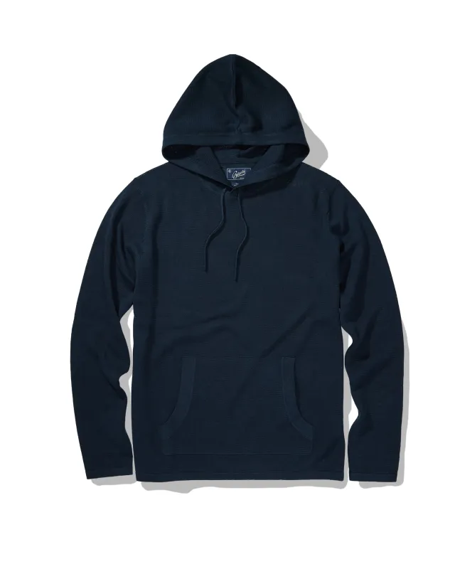 Linen Sweater Beach Hoodie - Navy made by Grayers
