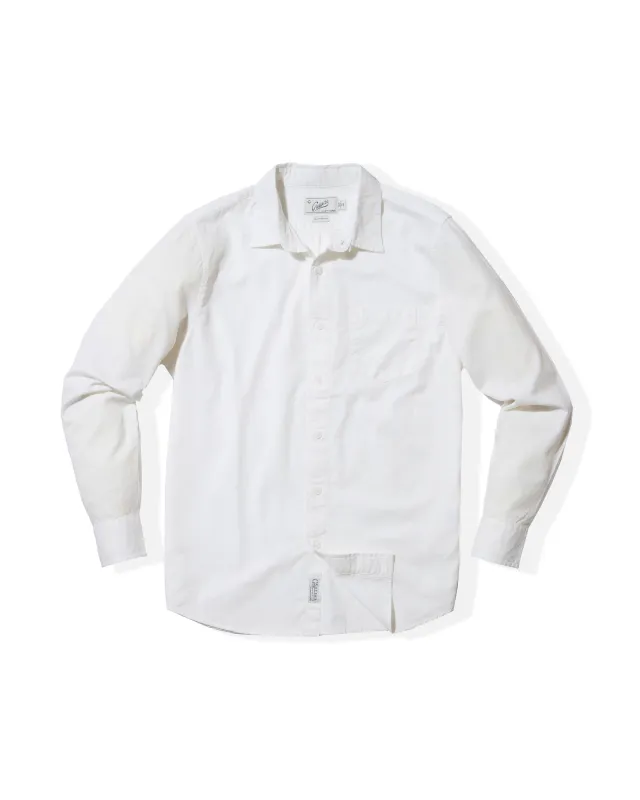 Lorenzo Dobby Weave Shirt - White made by Grayers