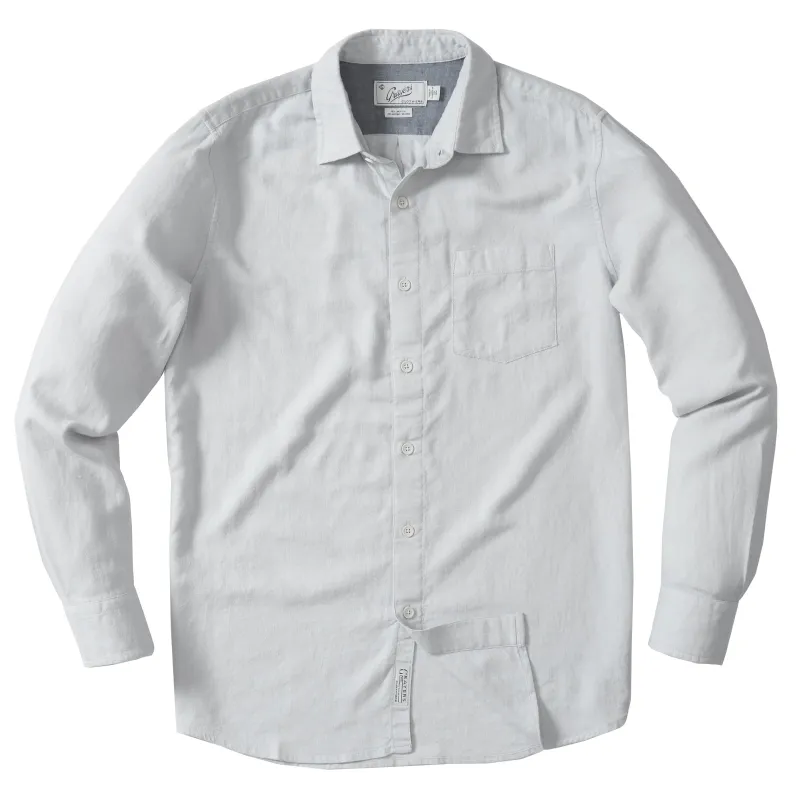 Ibiza Linen Shirt - Glacier Gray sold by Grayers