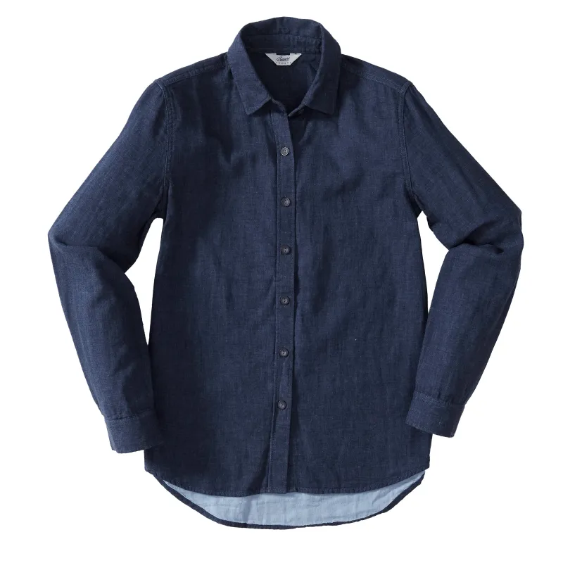 Priscilla Double Cloth Slim Fit Shirt - Navy Heather (Final Sale) sold by Grayers