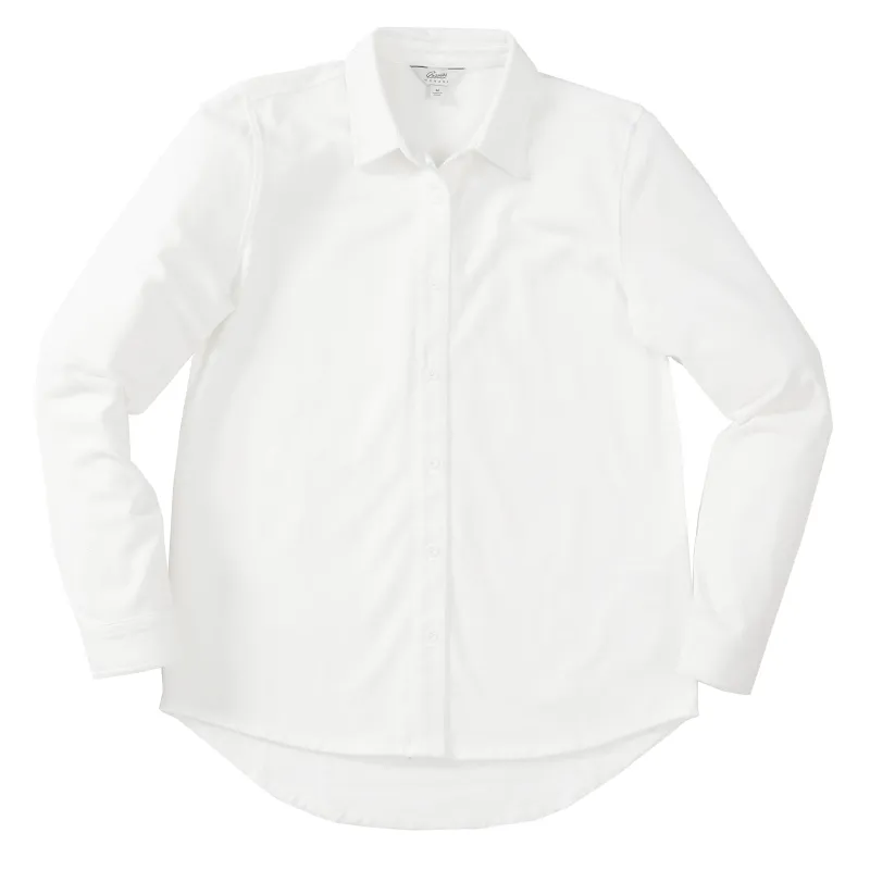 Slim Knit Women's Long Sleeve Shirts - Eggshell (Final Sale) made by Grayers