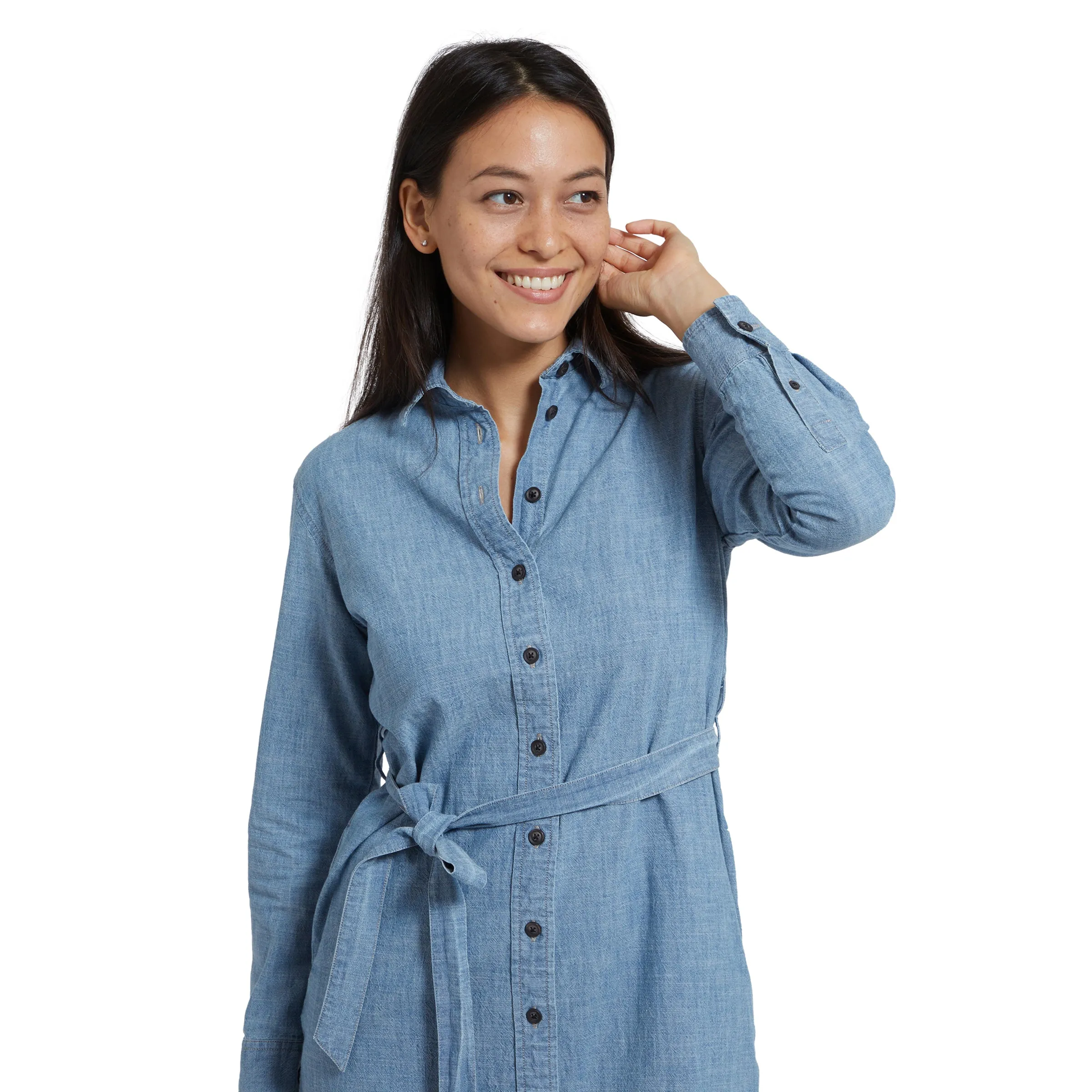 Mimi Chambray Shirt Dress - Light Blue (Final Sale) sold by Grayers product image thumbnail 2