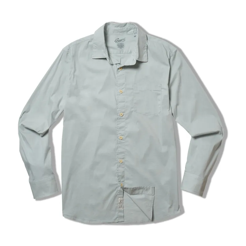 Van Dam 4 Way Stretch Poplin Shirt - Dusty Blue made by Grayers