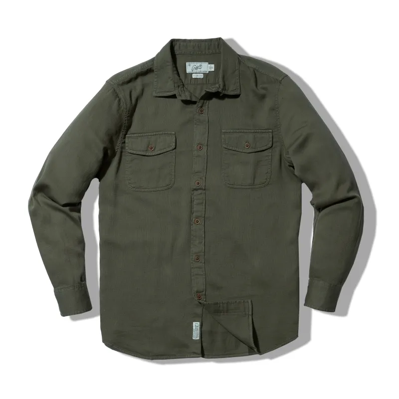 Bedford Textured Shirt - Olive (Final Sale)* made by Grayers