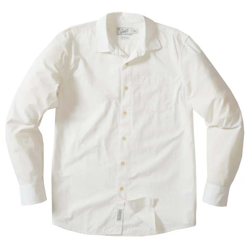 Portofino Midweight Poplin Shirt - White (Final Sale)* made by Grayers