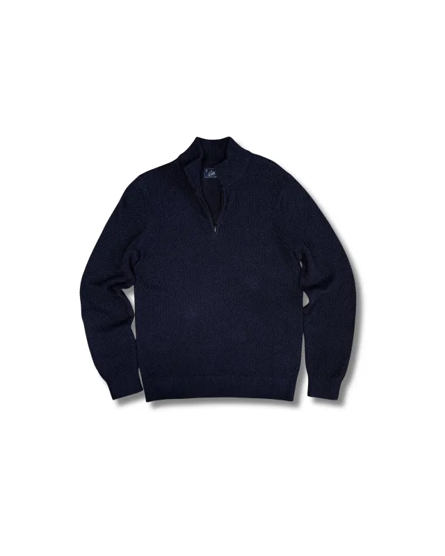 Campus 1/4 zip SMP - Midnight Navy made by Grayers