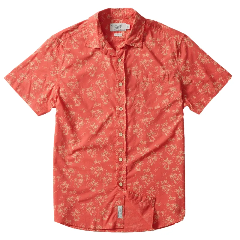 Printed Lightweight Poplin Shirt - Arabesque Leaf Print (Final Sale)* sold by Grayers
