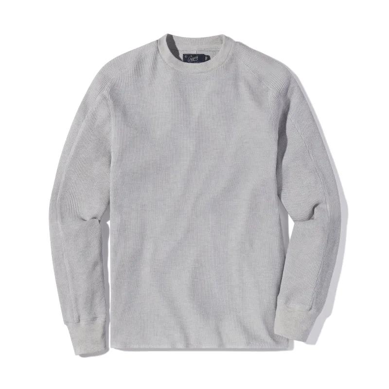 New Spencer Waffle Crew - Glacier Gray (Final Sale)* sold by Grayers