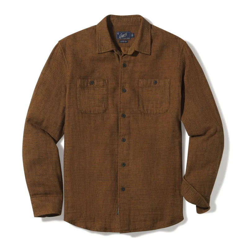 Houndstooth Double Cloth Workshirt - Rubber (Final Sale)* made by Grayers