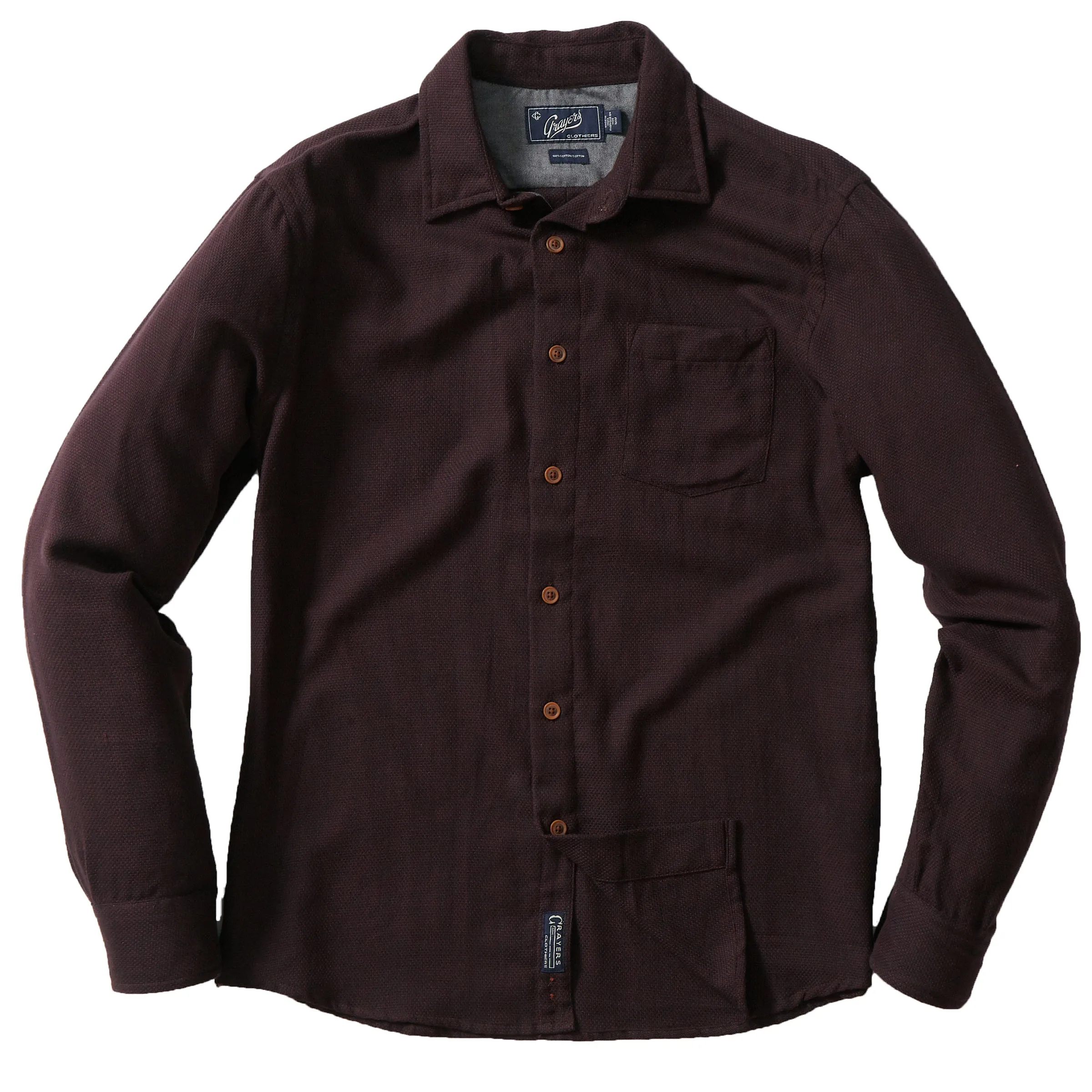 Textured Jaspe Shirt - Huckleberry (Final Sale)* sold by Grayers
