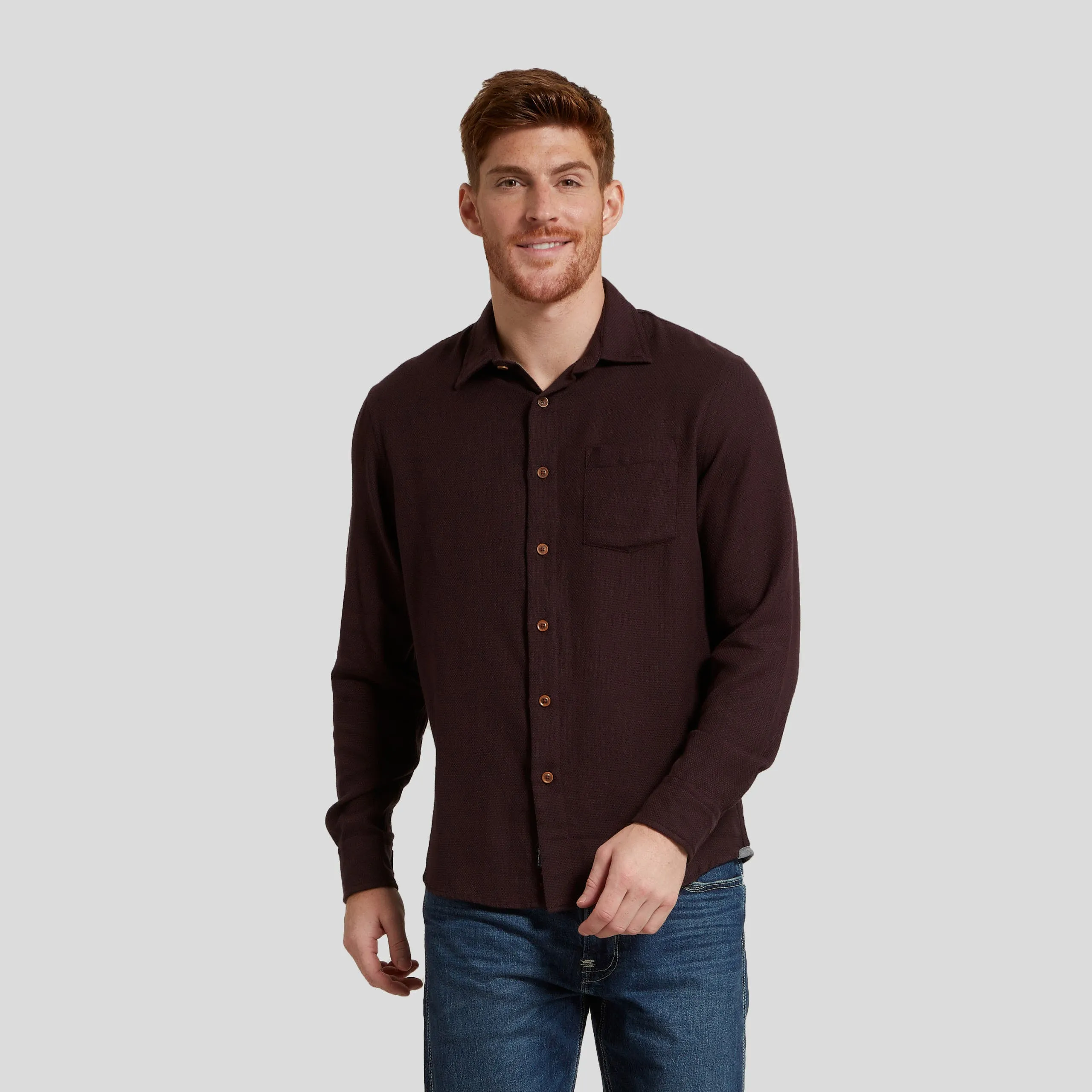 Textured Jaspe Shirt - Huckleberry (Final Sale)* sold by Grayers product image thumbnail 2