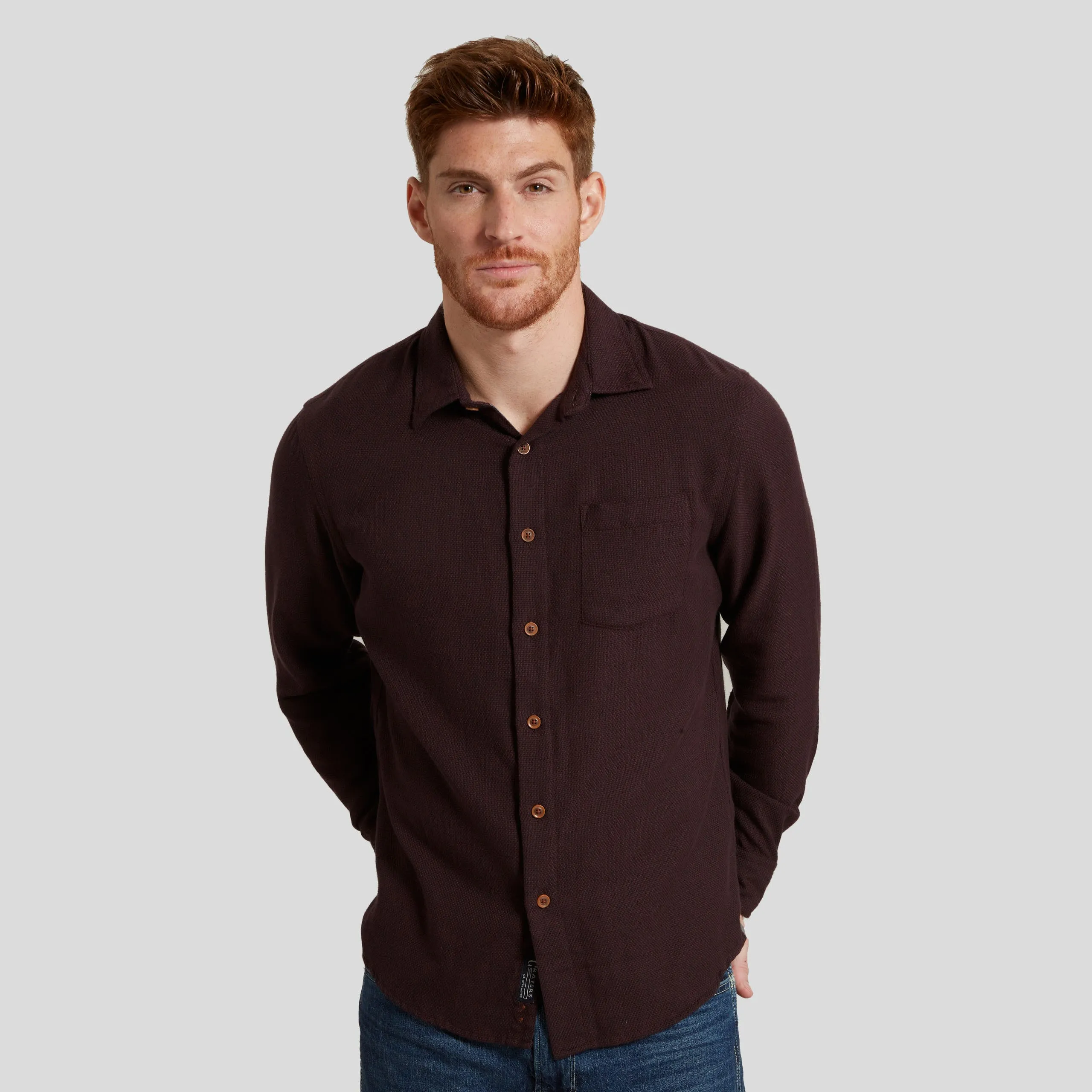 Textured Jaspe Shirt - Huckleberry (Final Sale)* sold by Grayers product image thumbnail 3