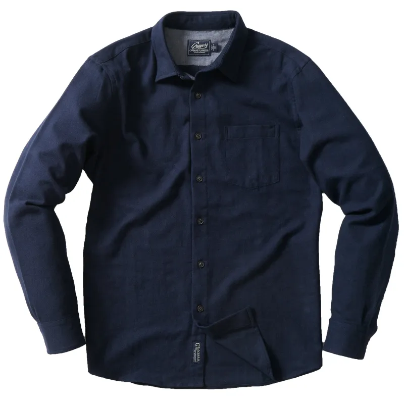 Buford Herringbone Flannel - Navy (Final Sale)* made by Grayers