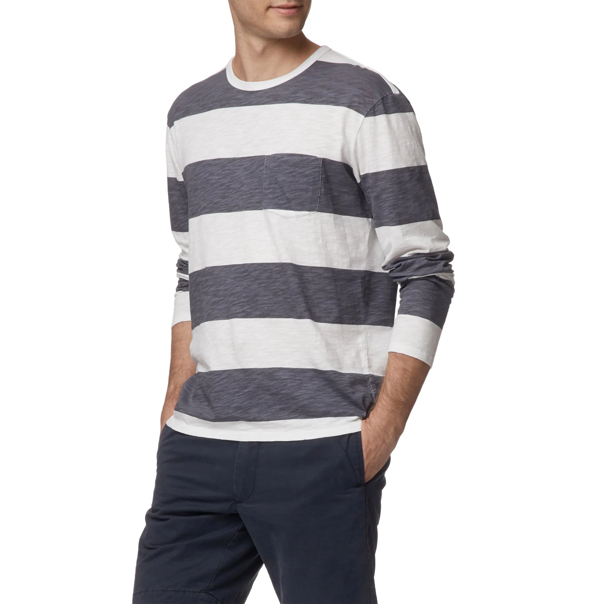 Printed Slub Jersey Tee SMP - White / Gray (Final Sale)* sold by Grayers product image thumbnail 2