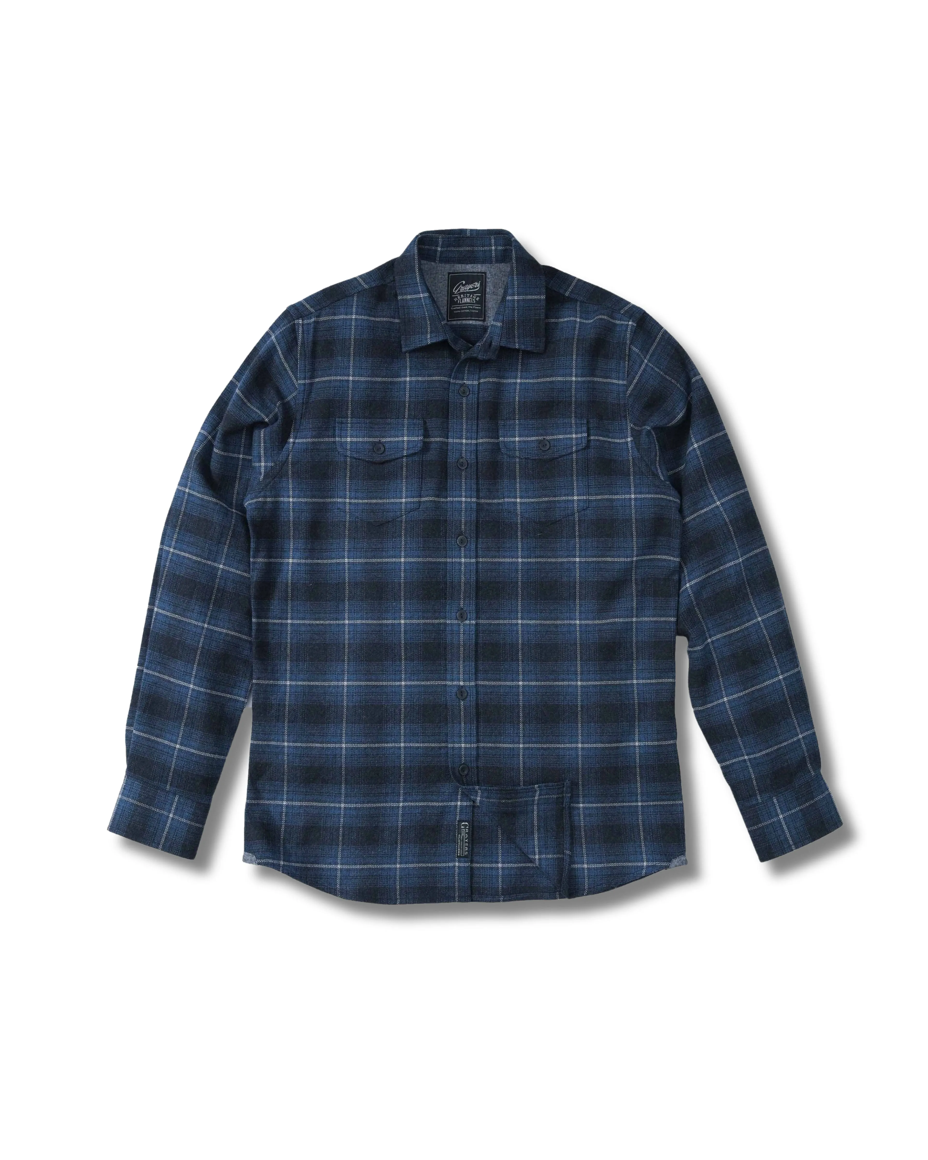 Clarke Heritage Flannel - Blue Charcoal * sold by Grayers