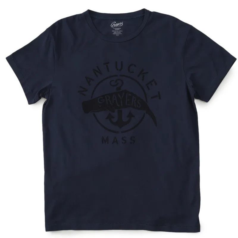 Delray Short Sleeve Printed Tee - Nantucket / Mood Indigo (Final Sale)* made by Grayers