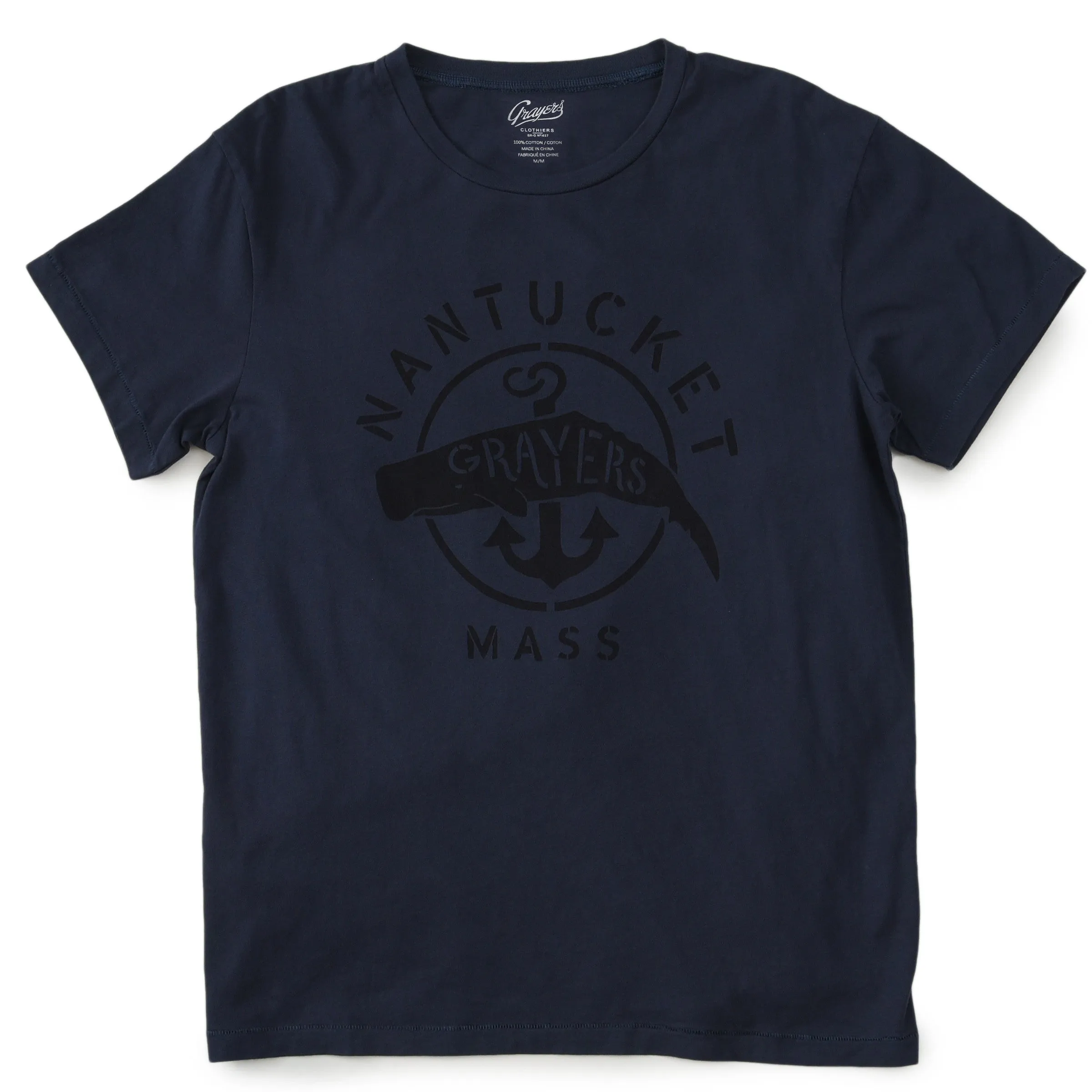 Delray Short Sleeve Printed Tee - Nantucket / Mood Indigo (Final Sale)* sold by Grayers