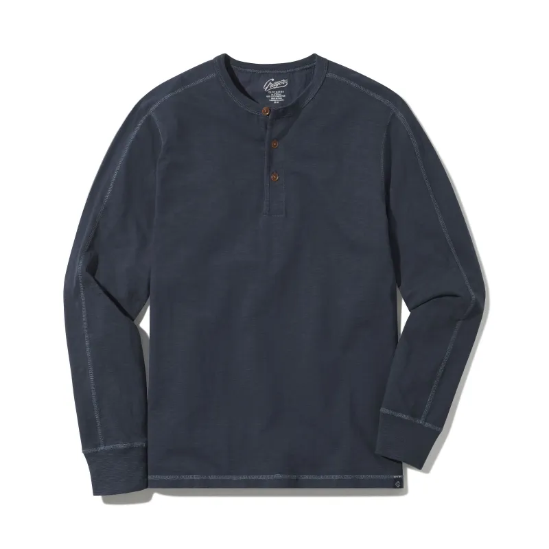 New Cooper Garment Dyed Henley - Ombre Blue * made by Grayers