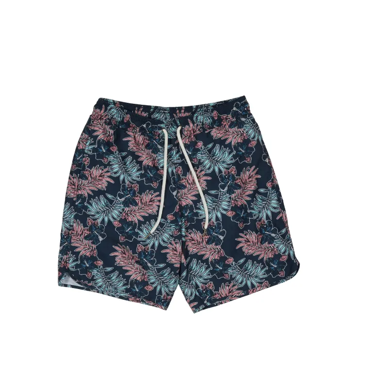 Midnight Tropic Swim Trunk 8" - Midnight Leaf print (Final Sale)* made by Grayers