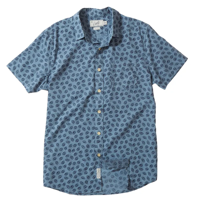 Portofino Featherweight Printed Short Sleeve - Aegean Blue (Final Sale)* sold by Grayers