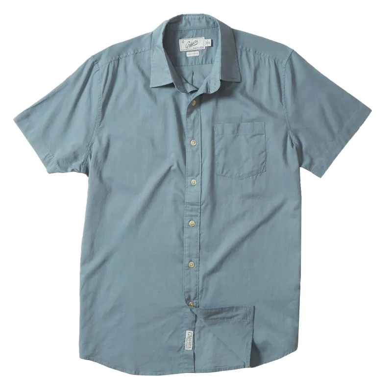 Portofino Featherweight Poplin Short Sleeve Shirt - Trooper (Final Sale)* sold by Grayers