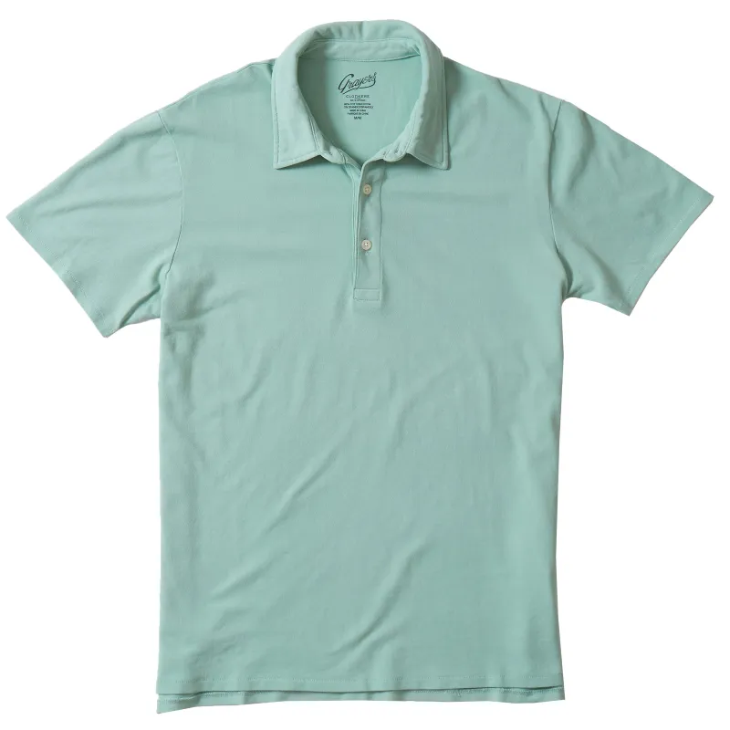 Stretch Micro Pique Polo - Lichen (Final Sale)* made by Grayers