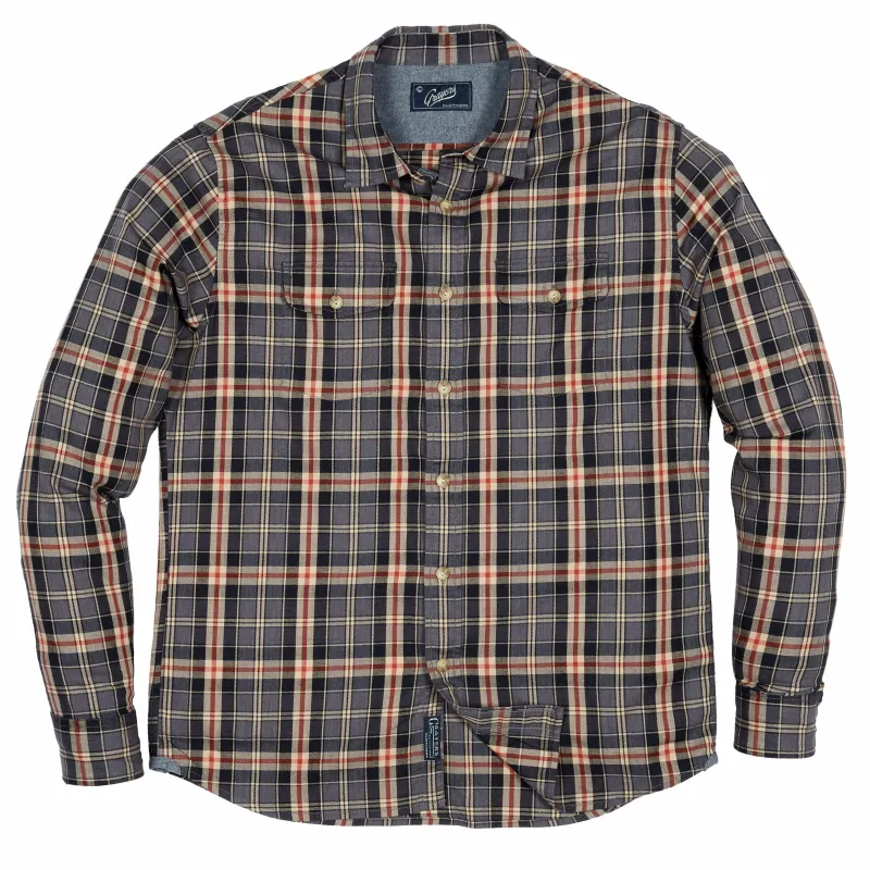 Straiton Stretch Herringbone - Charcoal Red Plaid (Final Sale)* made by Grayers