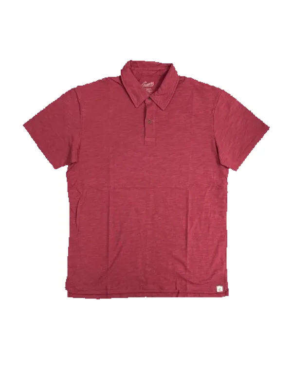 South Bay Light Weight Slub Polo-Modern Fit SMP - Brick Red (Final Sale)* made by Grayers