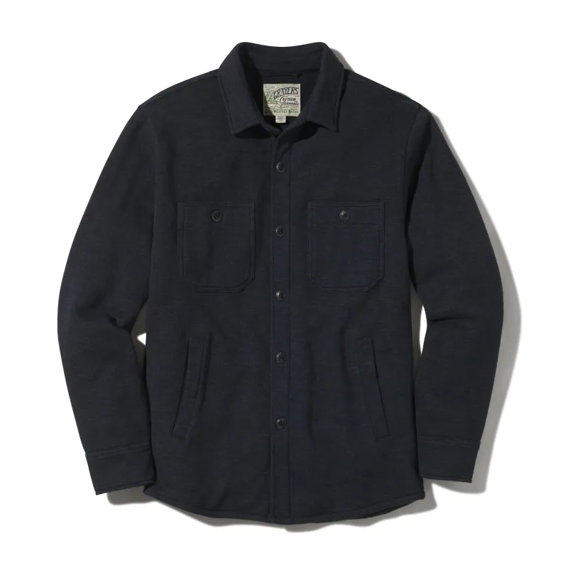 Dunlop Waffle Lined Shirt Jacket - Blue Graphite (Final Sale)* sold by Grayers