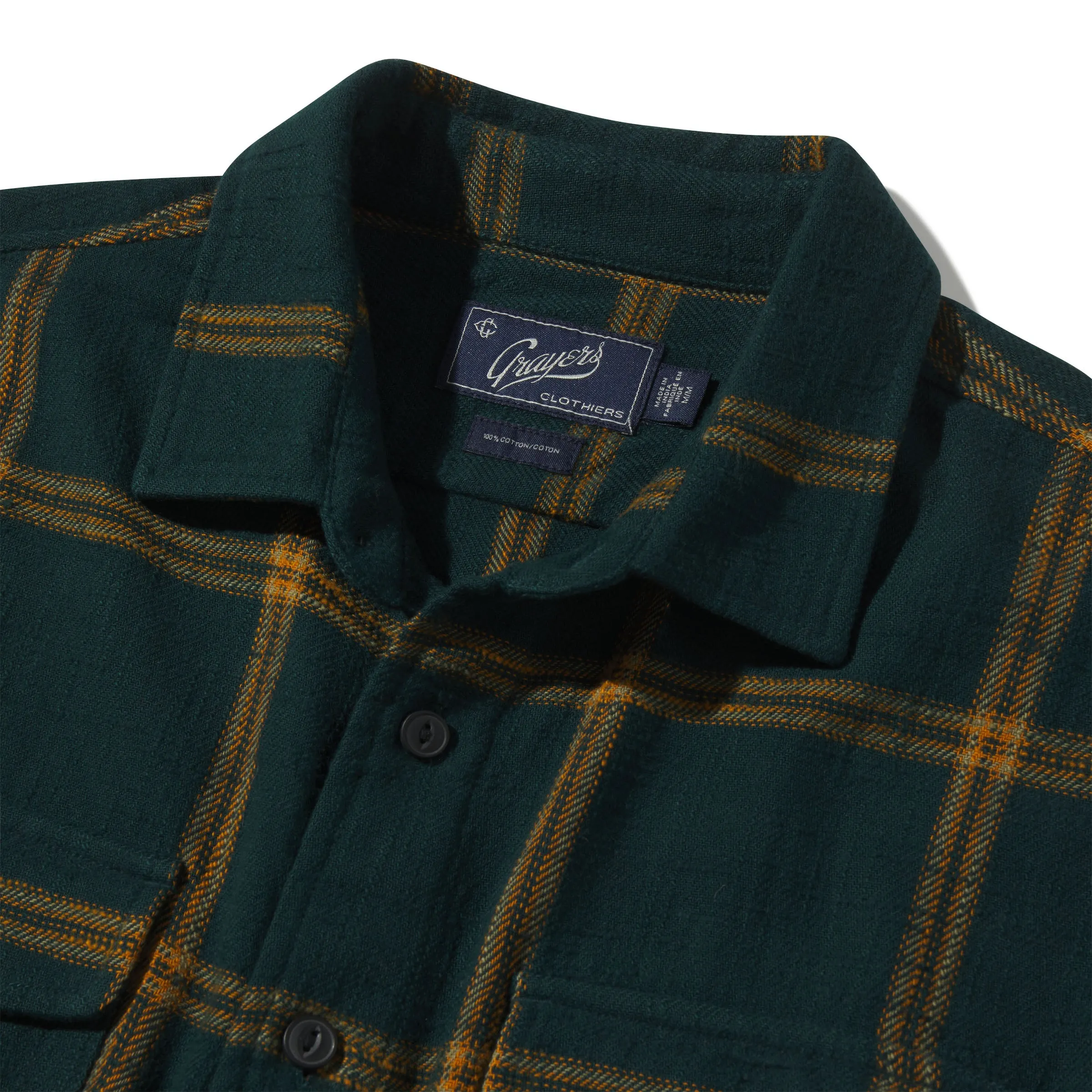 Vintage Slub Twill Shirt - Green Spruce Gold (Final Sale)* sold by Grayers product image thumbnail 2