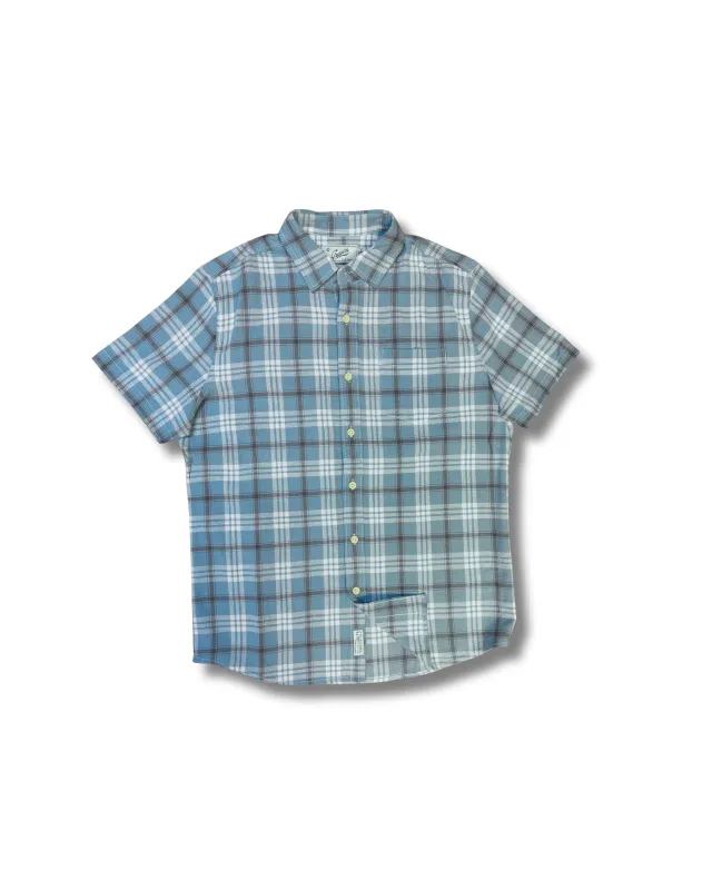 Bayshore Slub Textured Short Sleeve Shirt SMP - Blue Gray made by Grayers