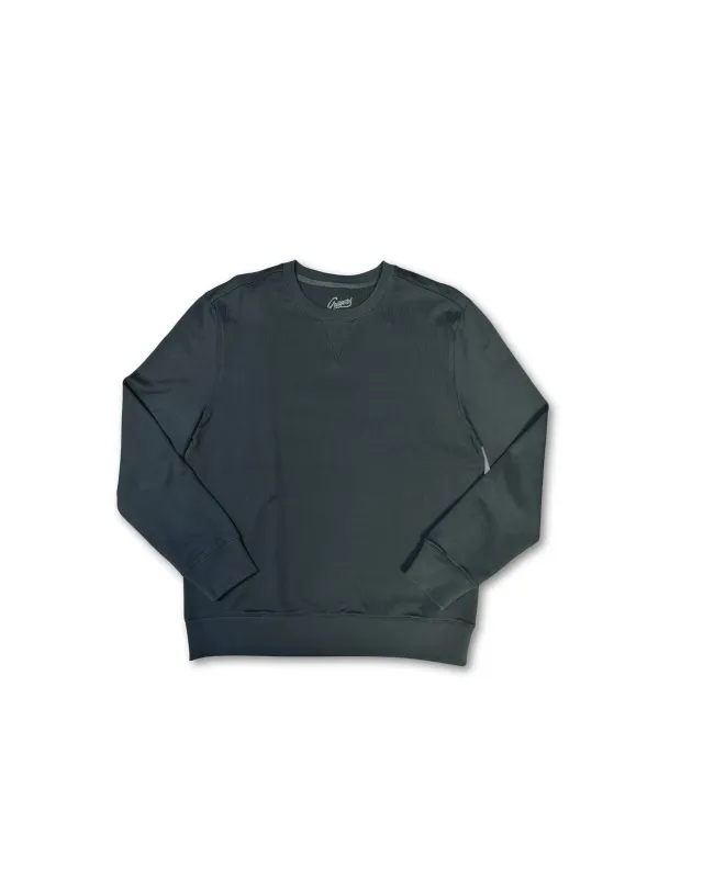 Textured Fleece Crew SMP - Navy made by Grayers