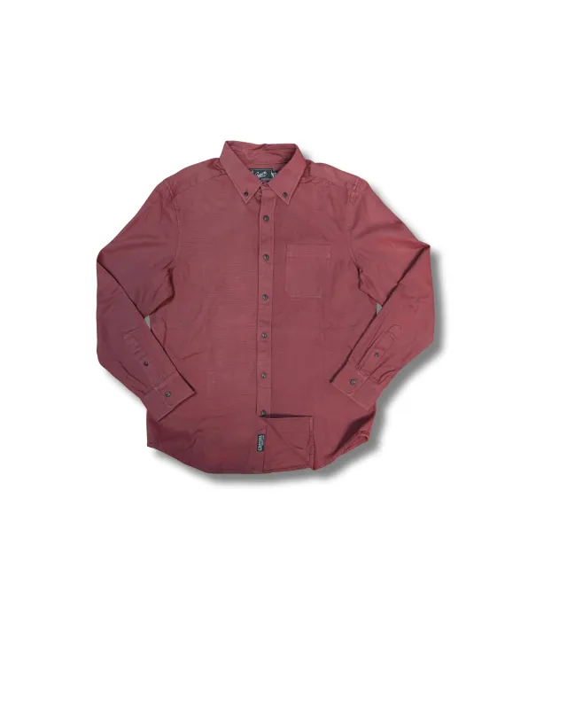 Dip Dyed Canvas Shirt SMP - Burgundy made by Grayers
