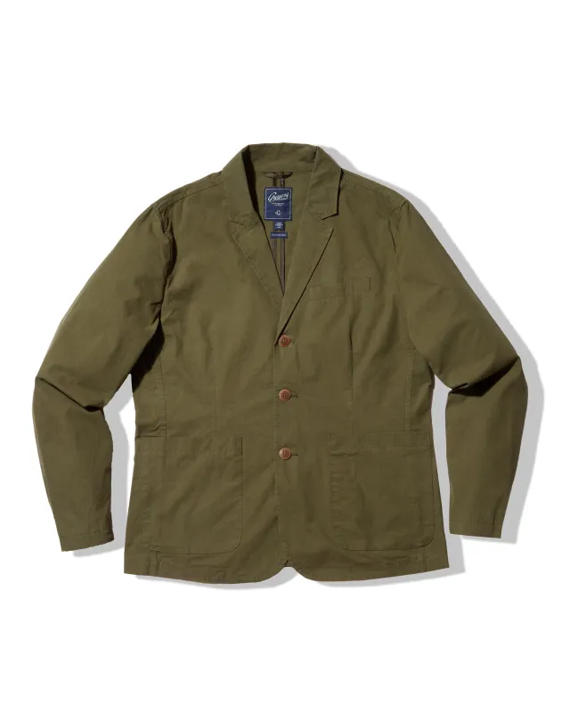 Mercer Cotton Blazer - Dark Olive made by Grayers